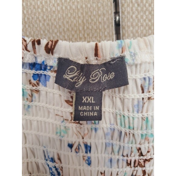 Lily Rose Juniors Floral Print Molded Cup Fit & Flare Mini Dress Size XXL Lined - Picture 4 of 6